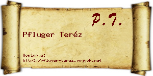 Pfluger Teréz névjegykártya